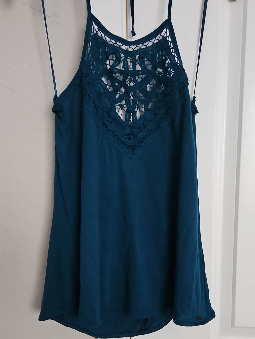 O'Neill Teal Crochet- Tie Neck XS